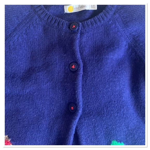 Baby Boden Robbin Knitted Cardigan Sweater Blue Size 3-4Y - Picture 2 of 9